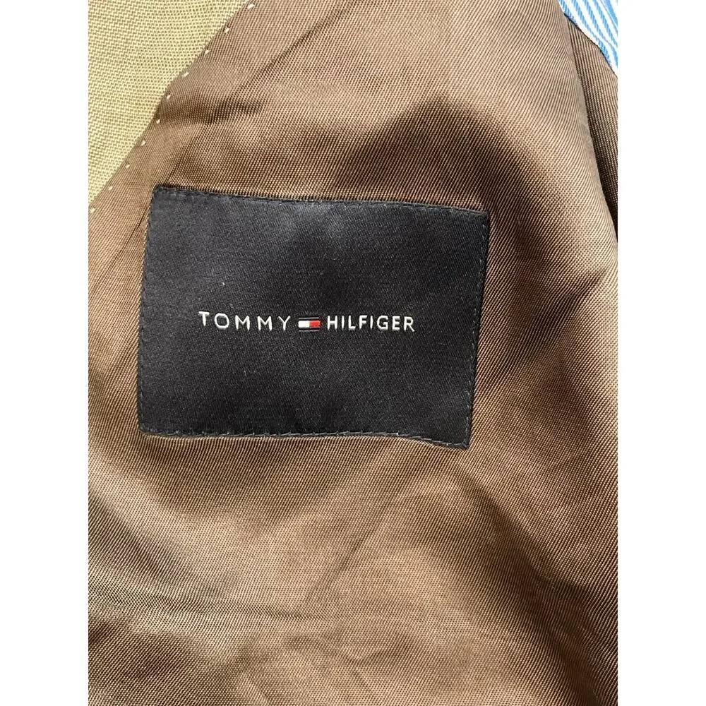 Tommy Hilfiger Blazer‎ Mens 44R Hopsack 100% Wool 2-Button Single Breast Lined